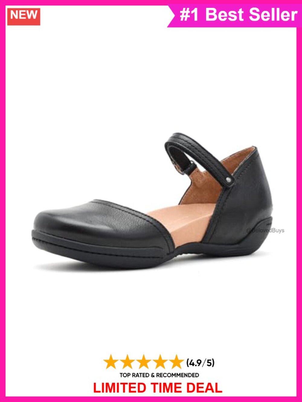 APMA Approved Leather Arch Support Flats Comfort Round Toe Casual